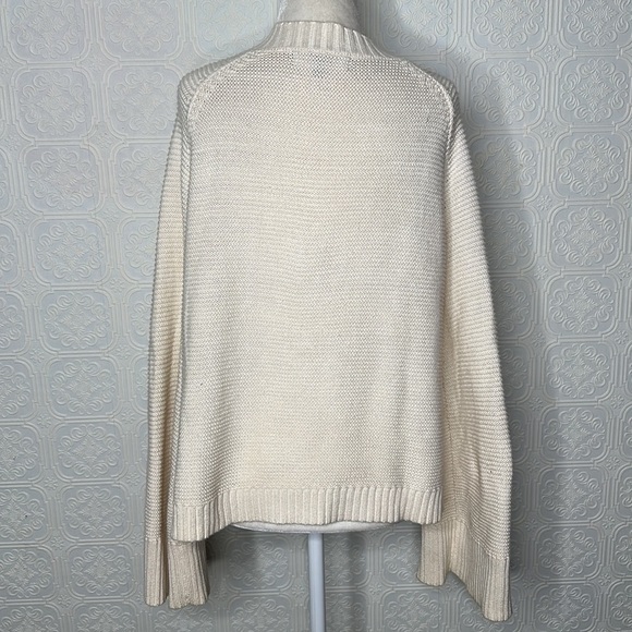 Marled Reunited Clothing | Cream Knit Pull Over Bell Sleeves Blue Lace U… - Picture 3 of 9